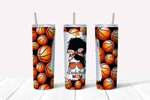 Basketball Mom (Black Background) 20 oz Tumbler