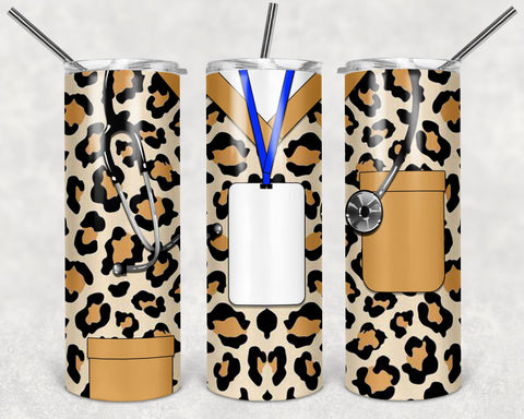 Cheetah Scrubs 20 oz Tumbler