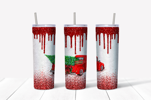 Christmas Red Truck 20 oz Tumbler