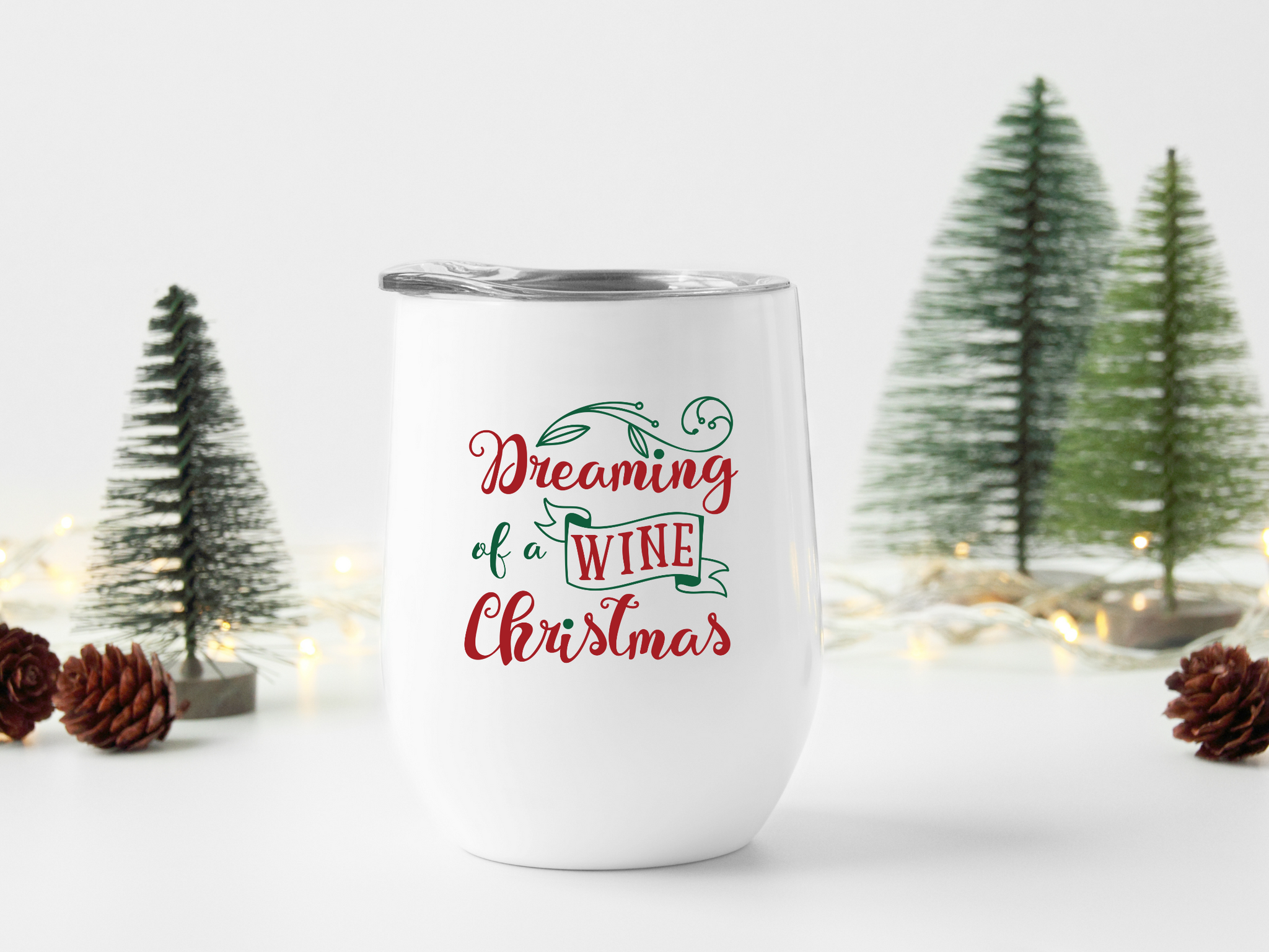 Dreaming of a Wine Christmas Wine Tumbler