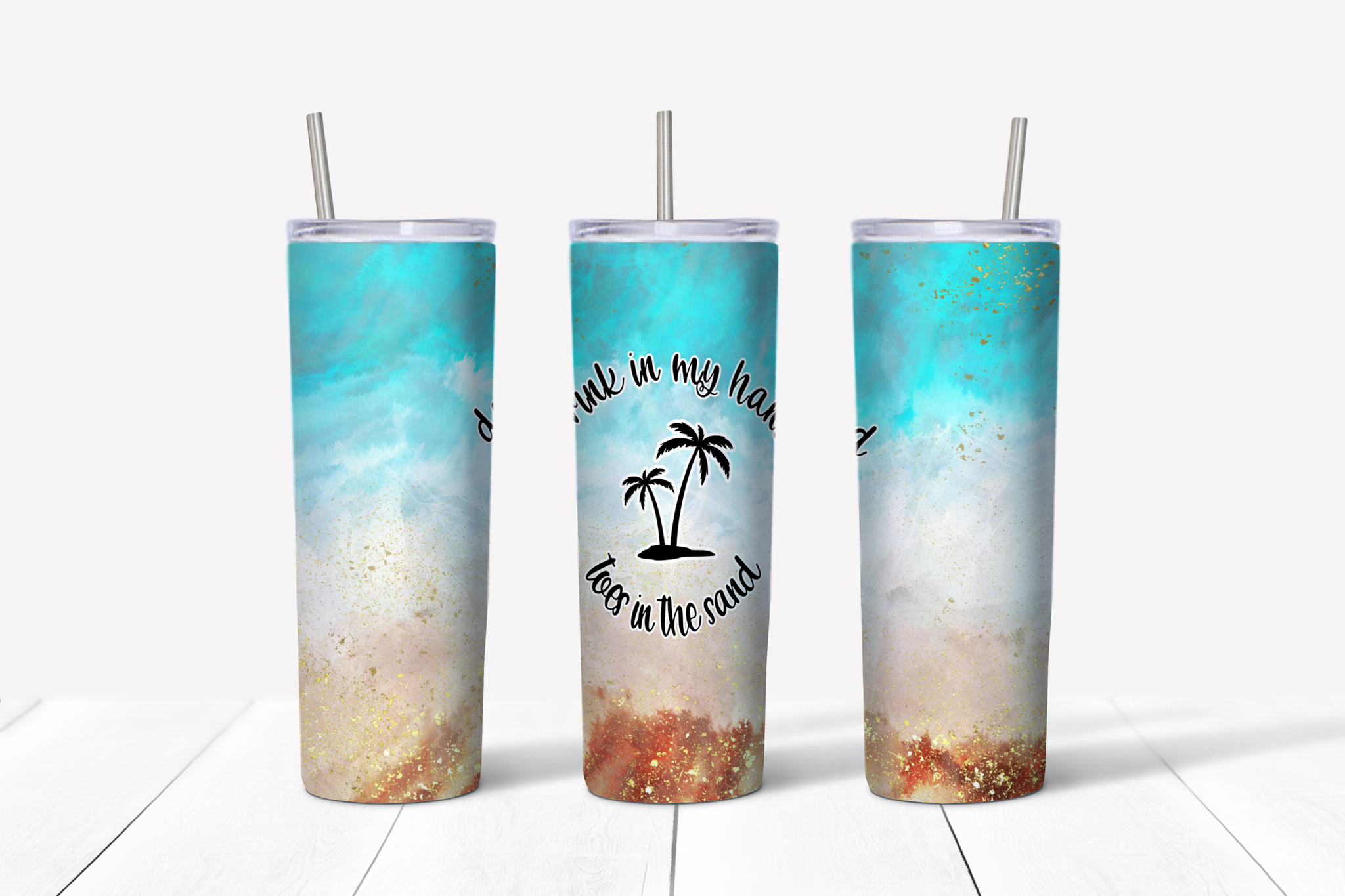 Drink in My Hand Toes in the Sand 20 oz Tumbler