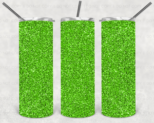 Electric Green Fine Glitter 20 oz Tumbler