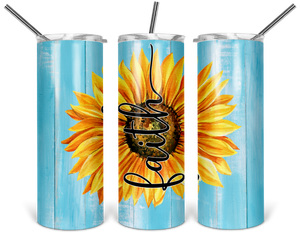 Faith Sunflower 20 oz or 30 oz Tumbler