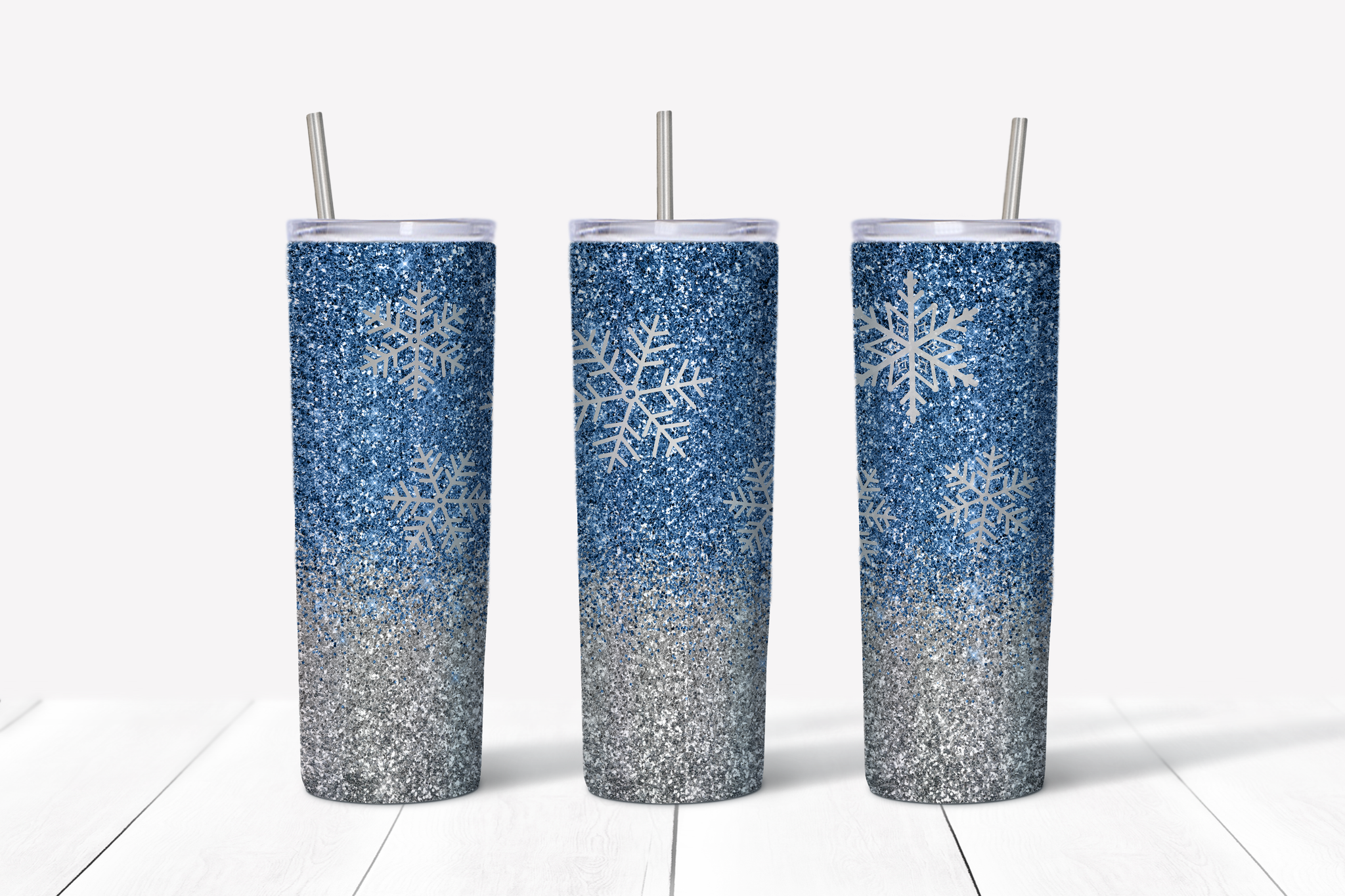 Glitter Snowflake 20 oz Tumbler