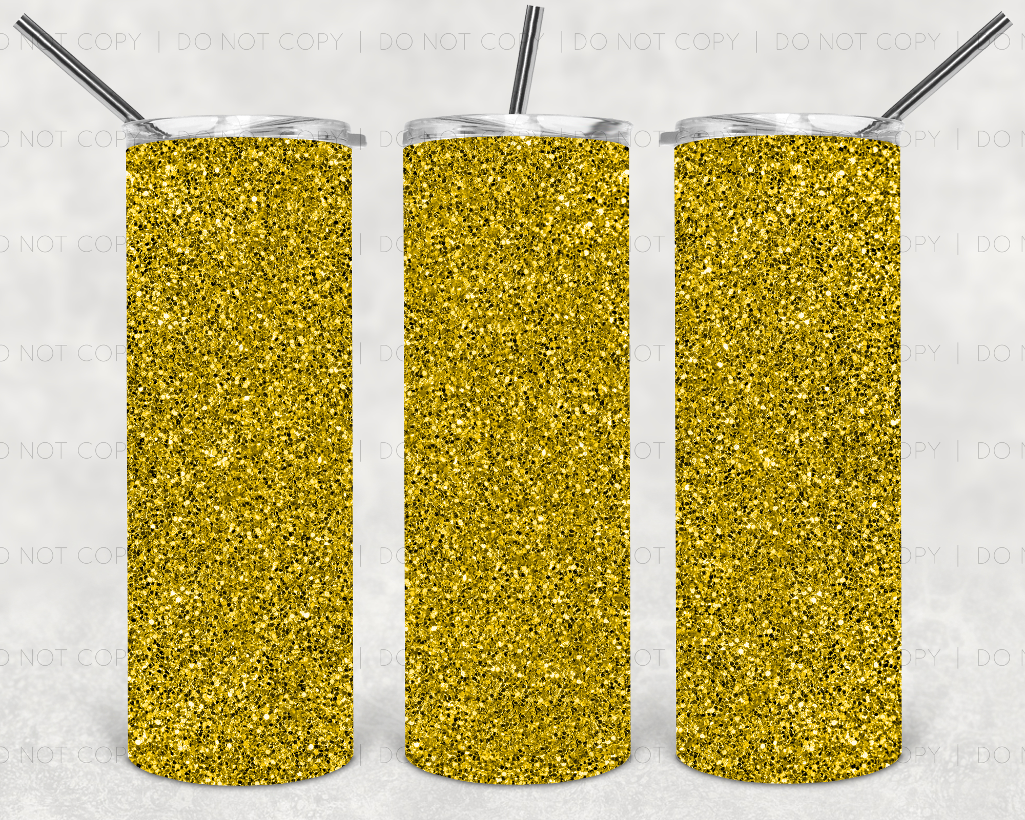 Gold Fine Glitter 20 oz Tumbler