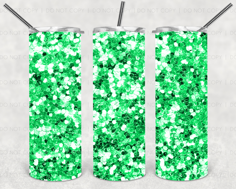 Green Chunky Glitter 20 oz Tumbler