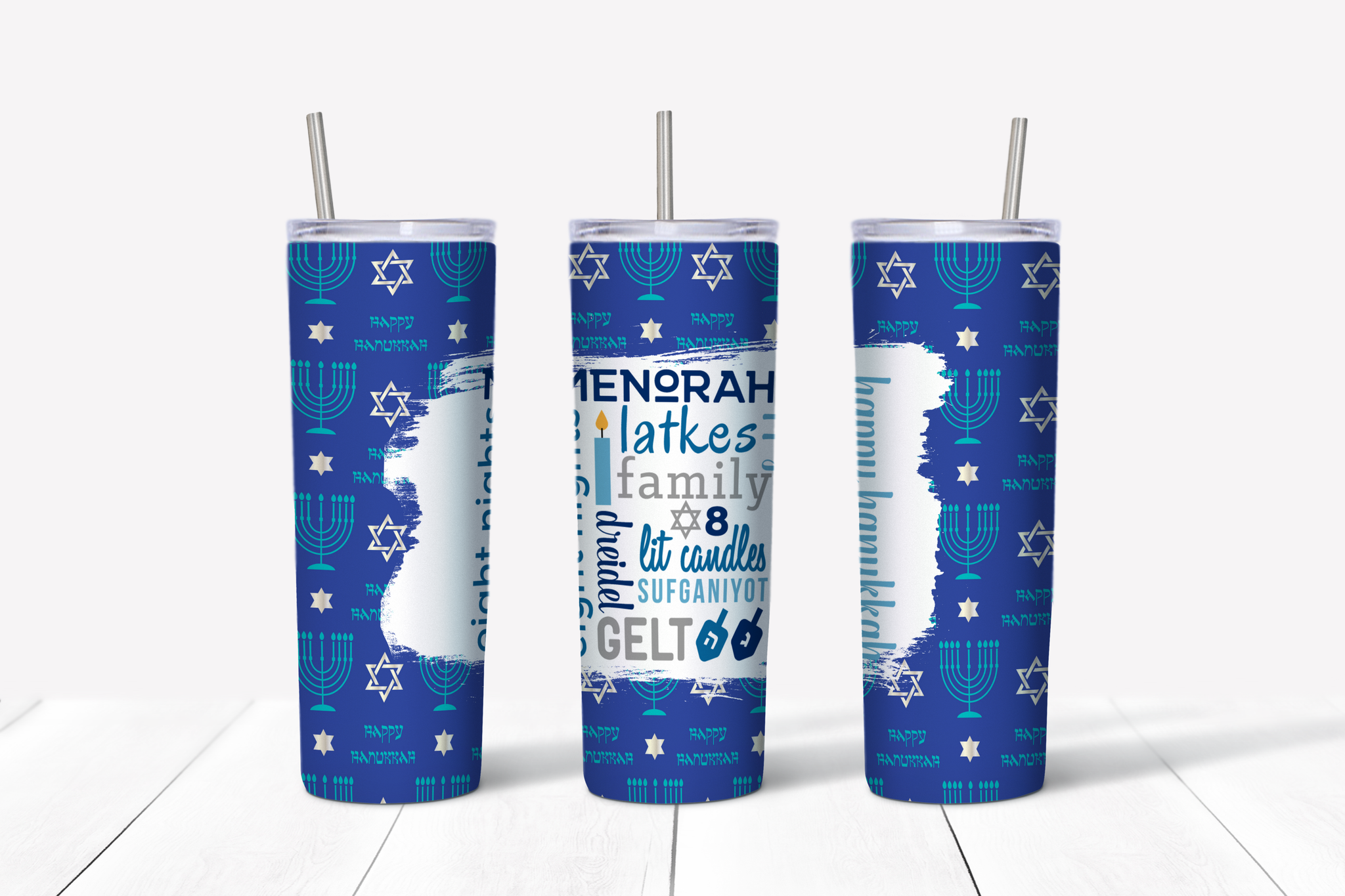 Happy Hanukkah 20 oz Tumbler