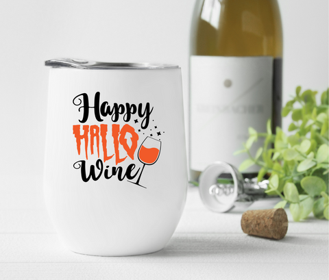 Happy Hallo Wine - Wine Tumbler