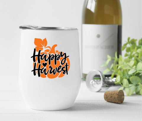 Happy Harvest Wine Tumbler