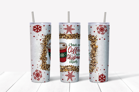 I Run on Coffee and Christmas Cheer 20 oz Tumbler