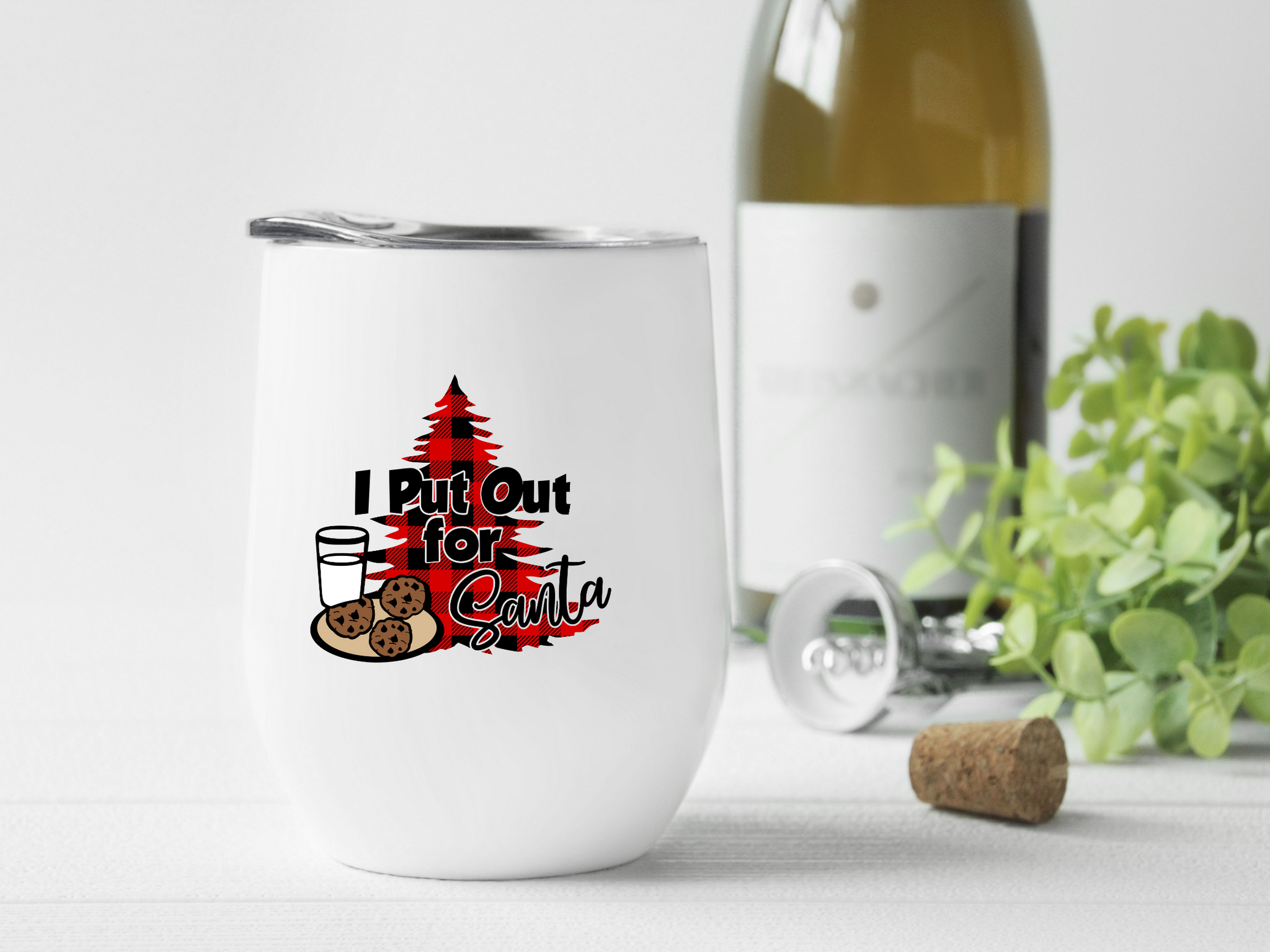 I Put Out for Santa Wine Tumbler