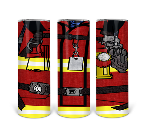 Firefighter Full Red Suit 20 oz Tumbler