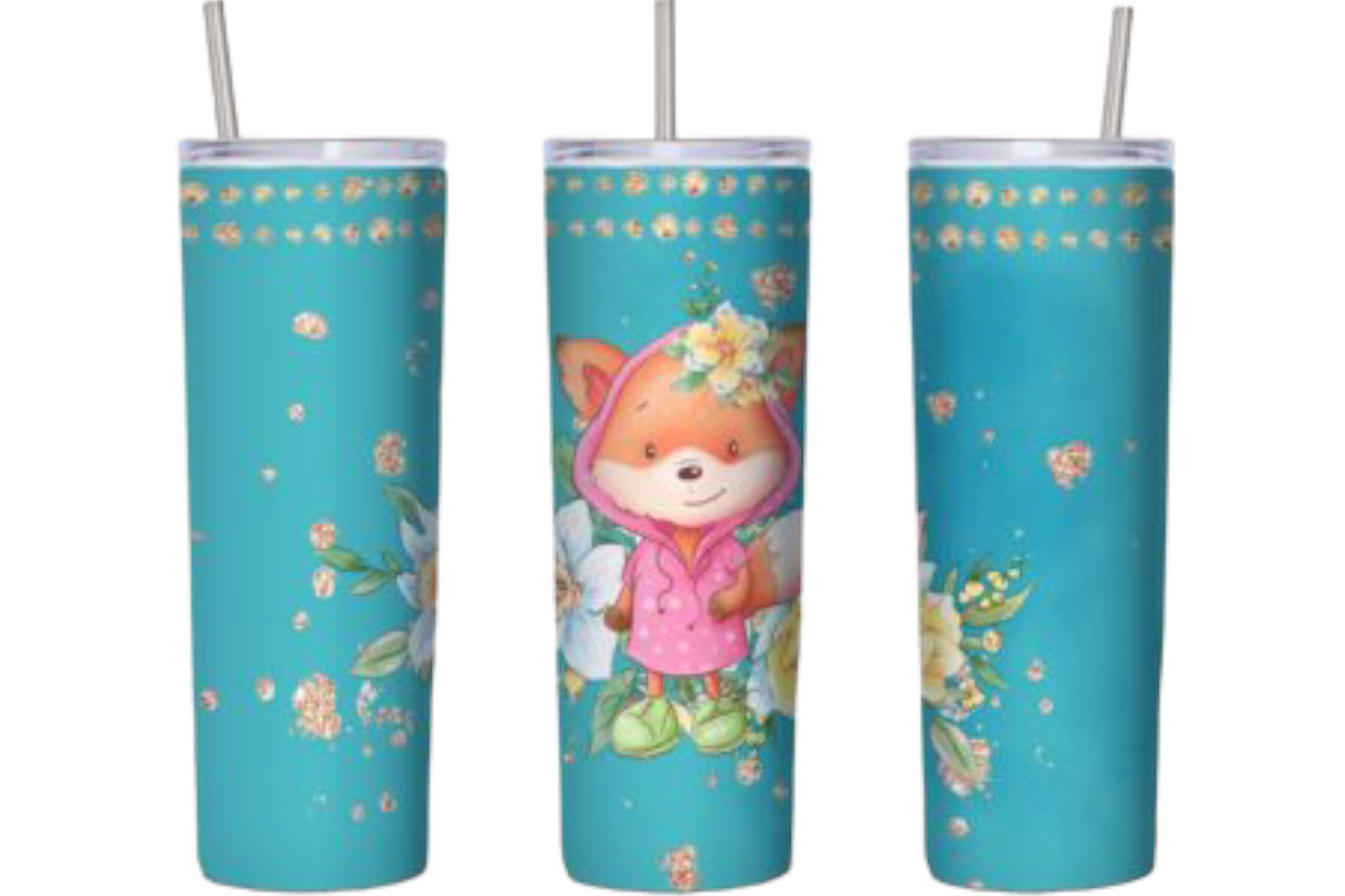 Cute Fox 20 oz Tumbler