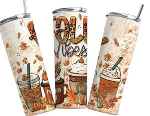 Fall Vibes 20 oz Pumpkin Spice Tumbler