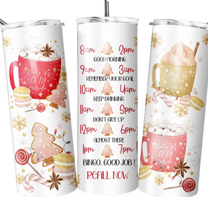 Christmas Cookie Water Tracking 20 oz Tumbler