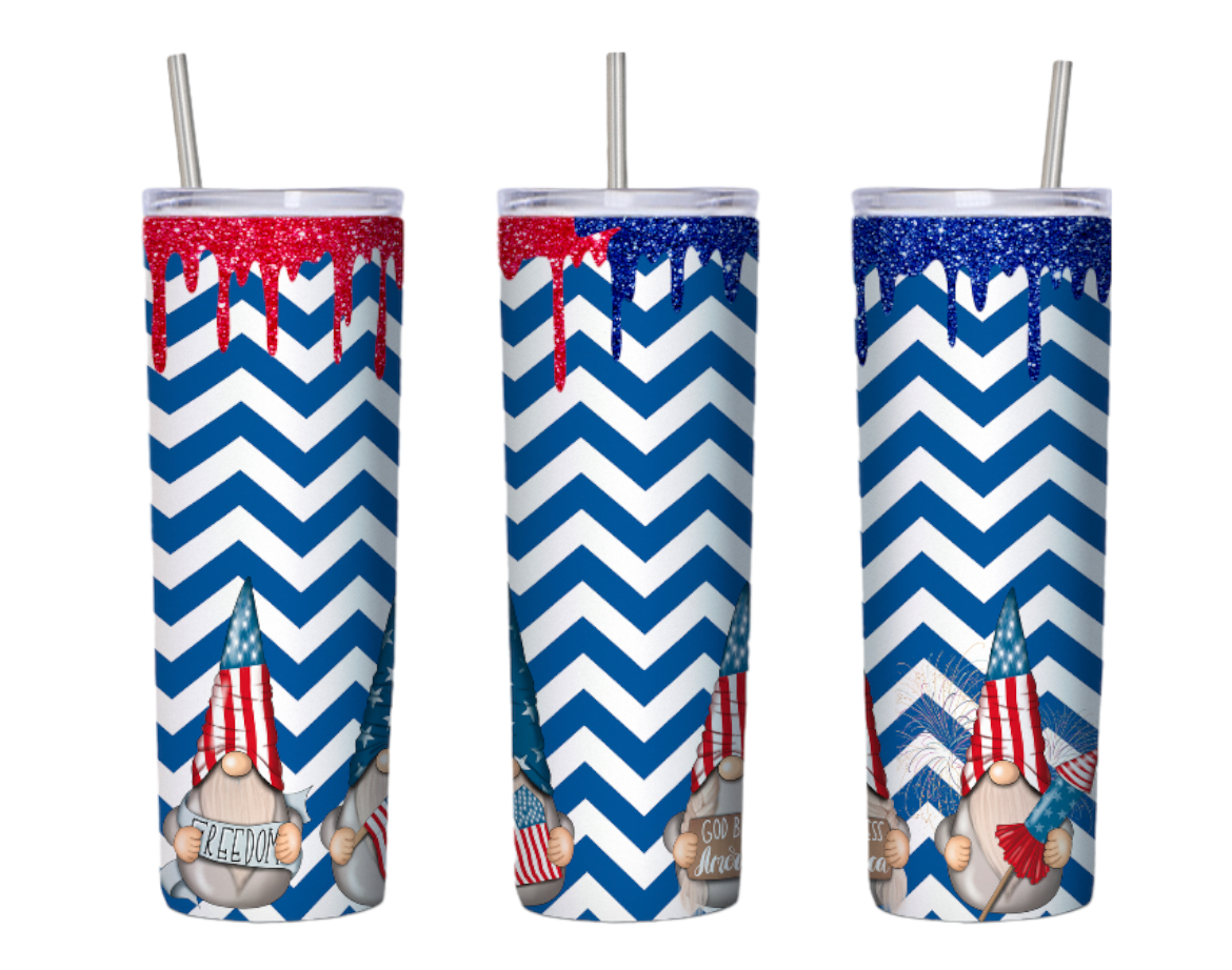 Americana Gnomes 20 oz Tumbler