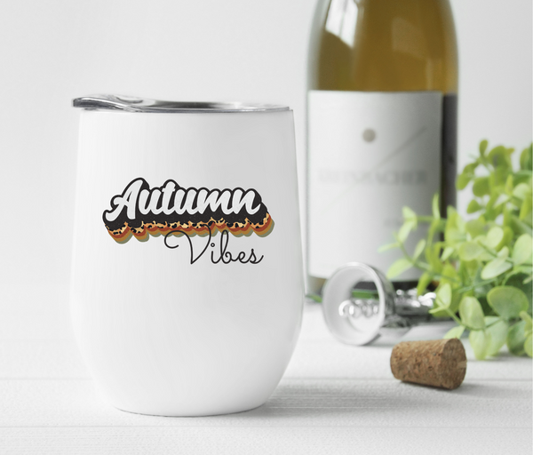 Autumn Vibes Wine Tumbler