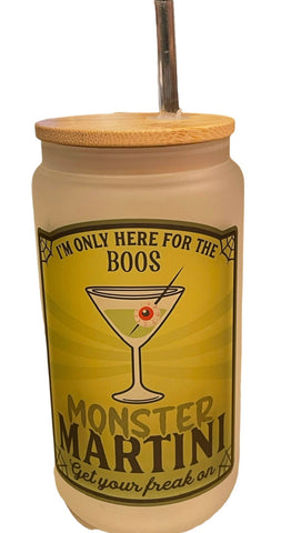 I’m Only Here for the Boos Glass Tumbler Monster