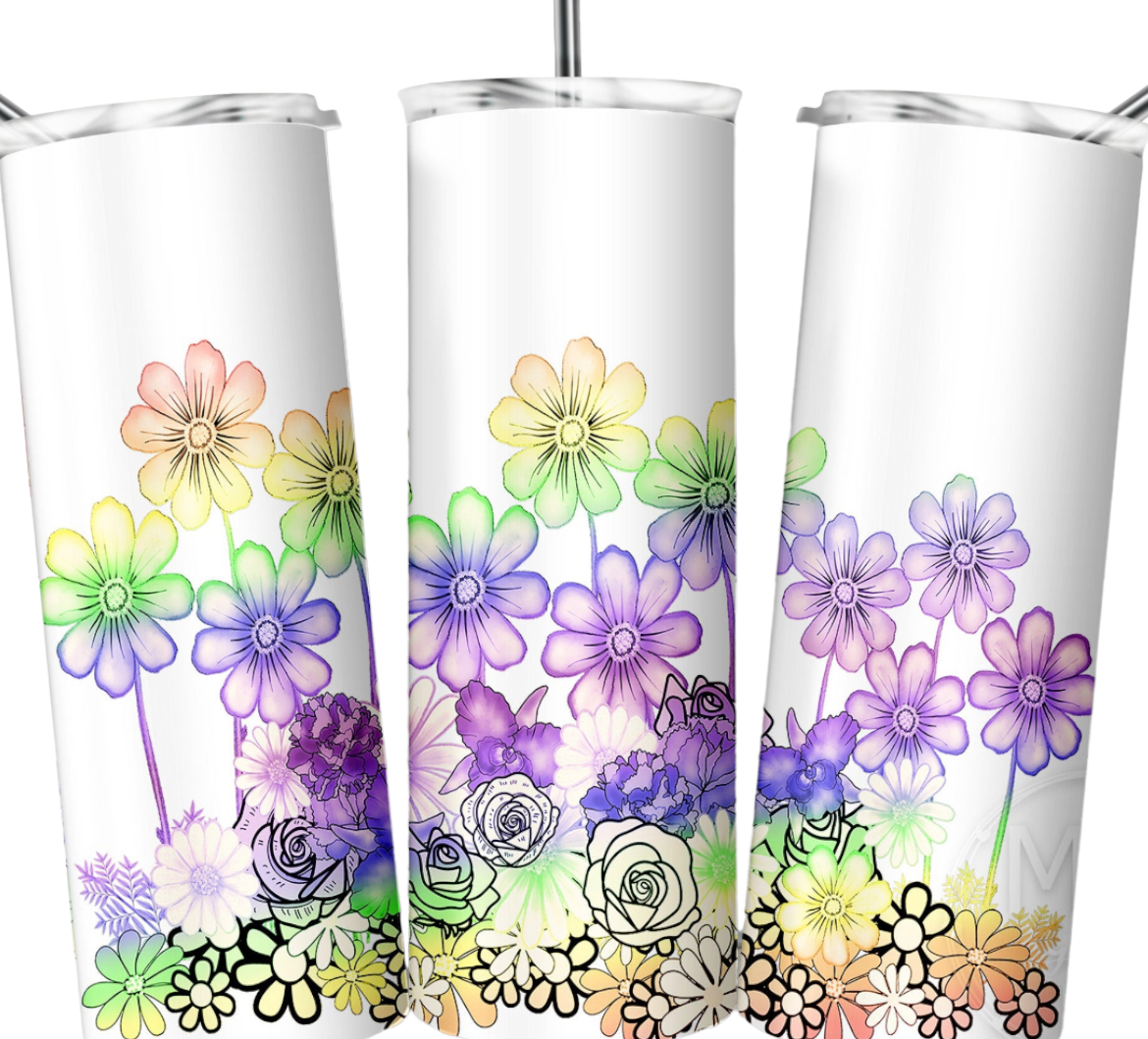 Watercolor Floral 20 oz Tumbler