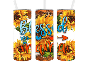 Blessed Mama Sunflower 20 oz Tumbler