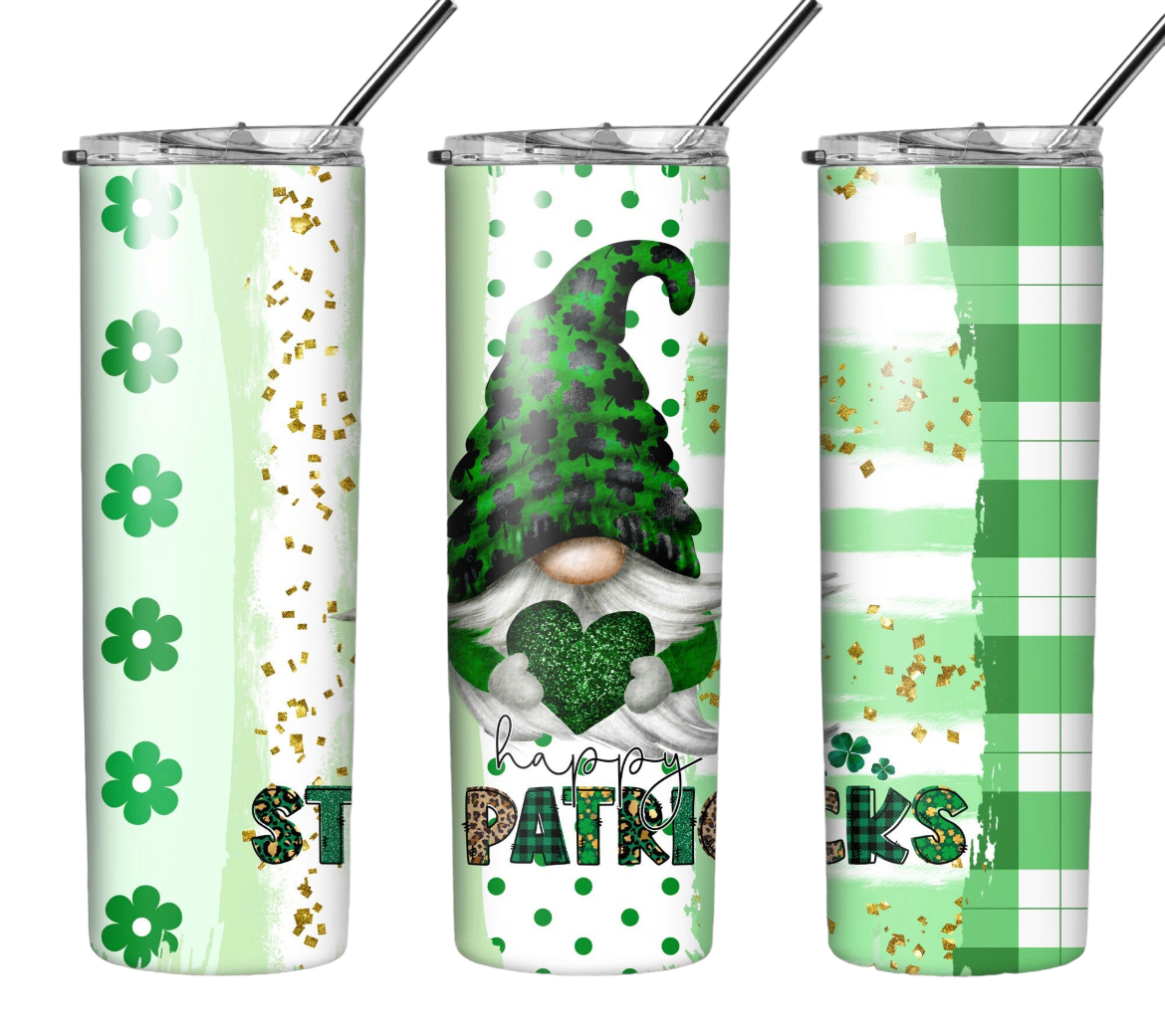 Happy St. Patrick’s Day Gnome 20 oz Tumbler